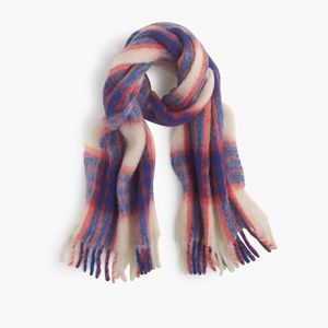 J. Crew brushed Italian wool scarf in plaid
